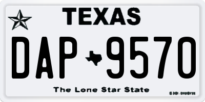 TX license plate DAP9570