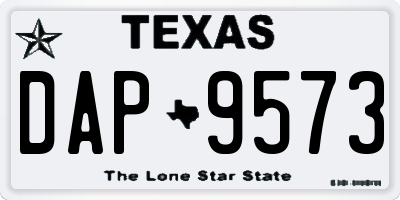 TX license plate DAP9573