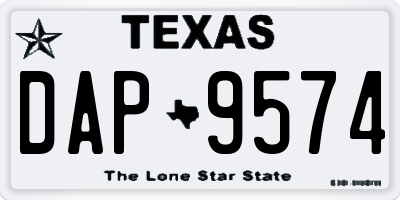 TX license plate DAP9574