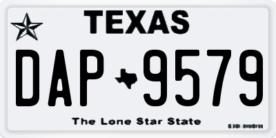 TX license plate DAP9579