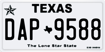 TX license plate DAP9588