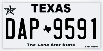 TX license plate DAP9591