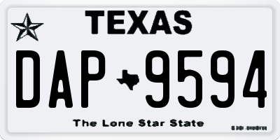TX license plate DAP9594