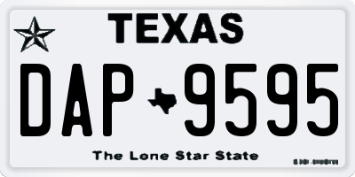 TX license plate DAP9595