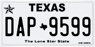 TX license plate DAP9599