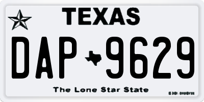 TX license plate DAP9629