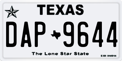 TX license plate DAP9644