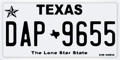 TX license plate DAP9655
