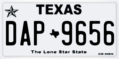 TX license plate DAP9656