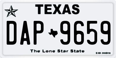 TX license plate DAP9659