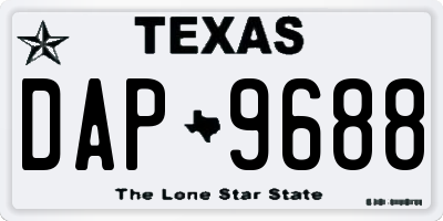 TX license plate DAP9688