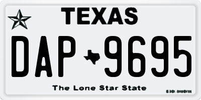 TX license plate DAP9695
