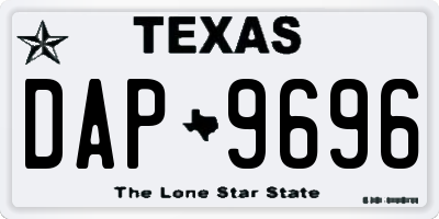 TX license plate DAP9696