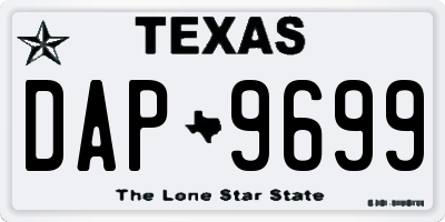 TX license plate DAP9699