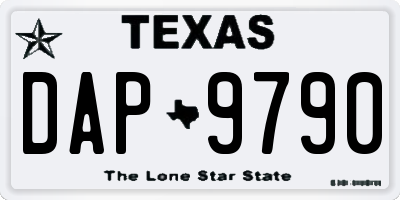 TX license plate DAP9790