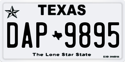 TX license plate DAP9895