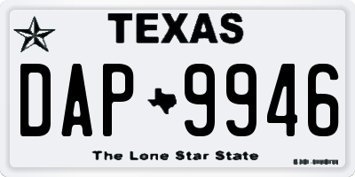TX license plate DAP9946