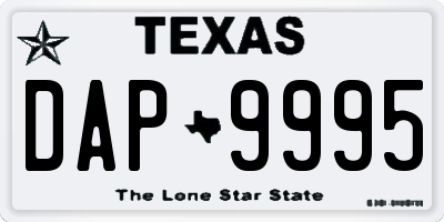 TX license plate DAP9995