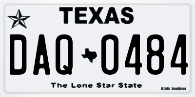 TX license plate DAQ0484