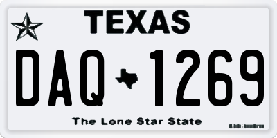 TX license plate DAQ1269