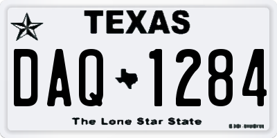 TX license plate DAQ1284