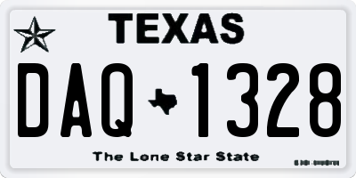 TX license plate DAQ1328