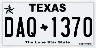 TX license plate DAQ1370