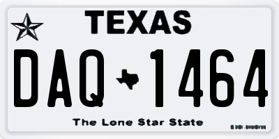 TX license plate DAQ1464