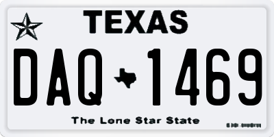 TX license plate DAQ1469