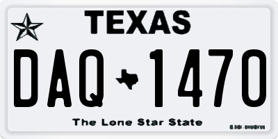 TX license plate DAQ1470