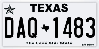 TX license plate DAQ1483