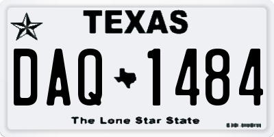 TX license plate DAQ1484