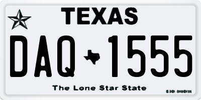 TX license plate DAQ1555