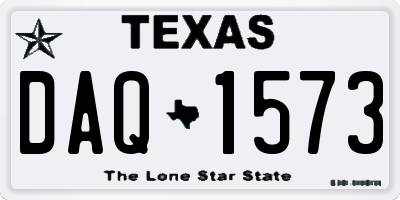 TX license plate DAQ1573