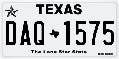 TX license plate DAQ1575