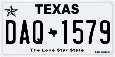 TX license plate DAQ1579
