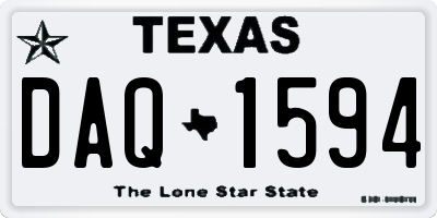 TX license plate DAQ1594