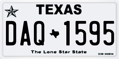 TX license plate DAQ1595