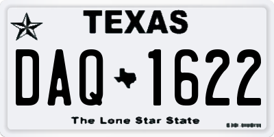TX license plate DAQ1622