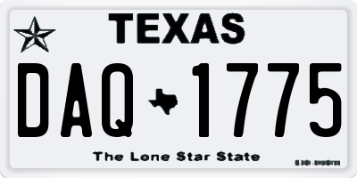 TX license plate DAQ1775