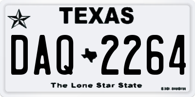 TX license plate DAQ2264