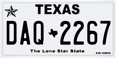 TX license plate DAQ2267