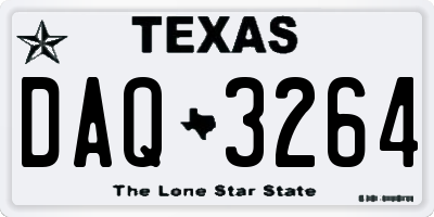 TX license plate DAQ3264