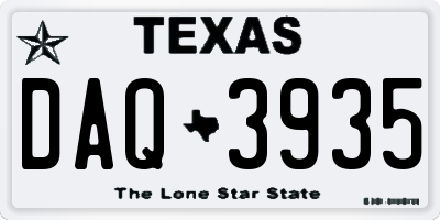 TX license plate DAQ3935