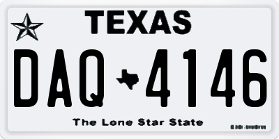 TX license plate DAQ4146