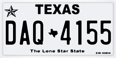 TX license plate DAQ4155