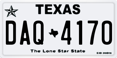 TX license plate DAQ4170