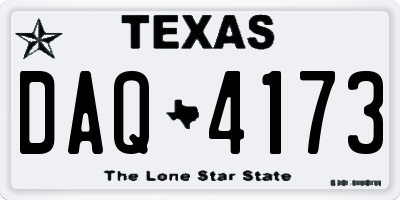 TX license plate DAQ4173