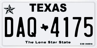 TX license plate DAQ4175