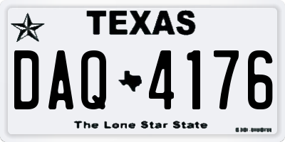 TX license plate DAQ4176